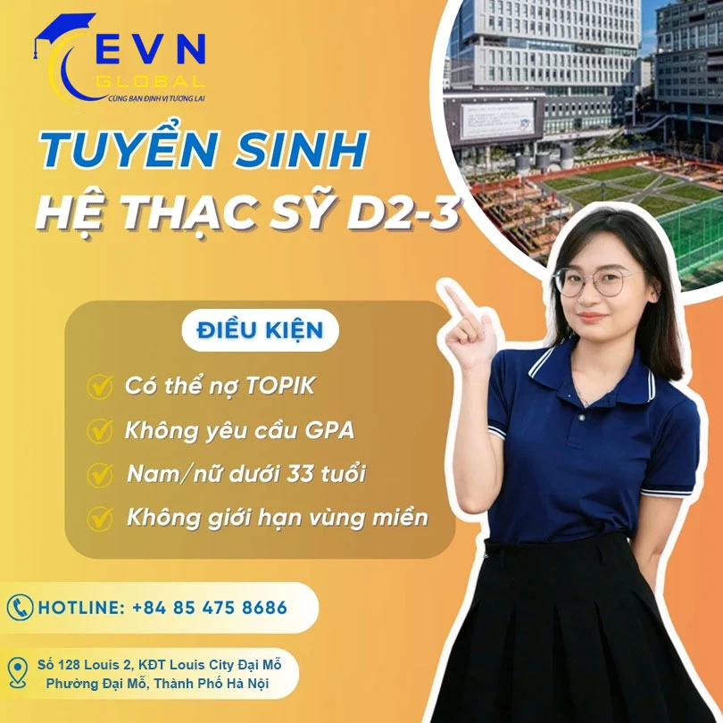 Du học Hàn Quốc hệ Thạc Sĩ - Visa D2.3